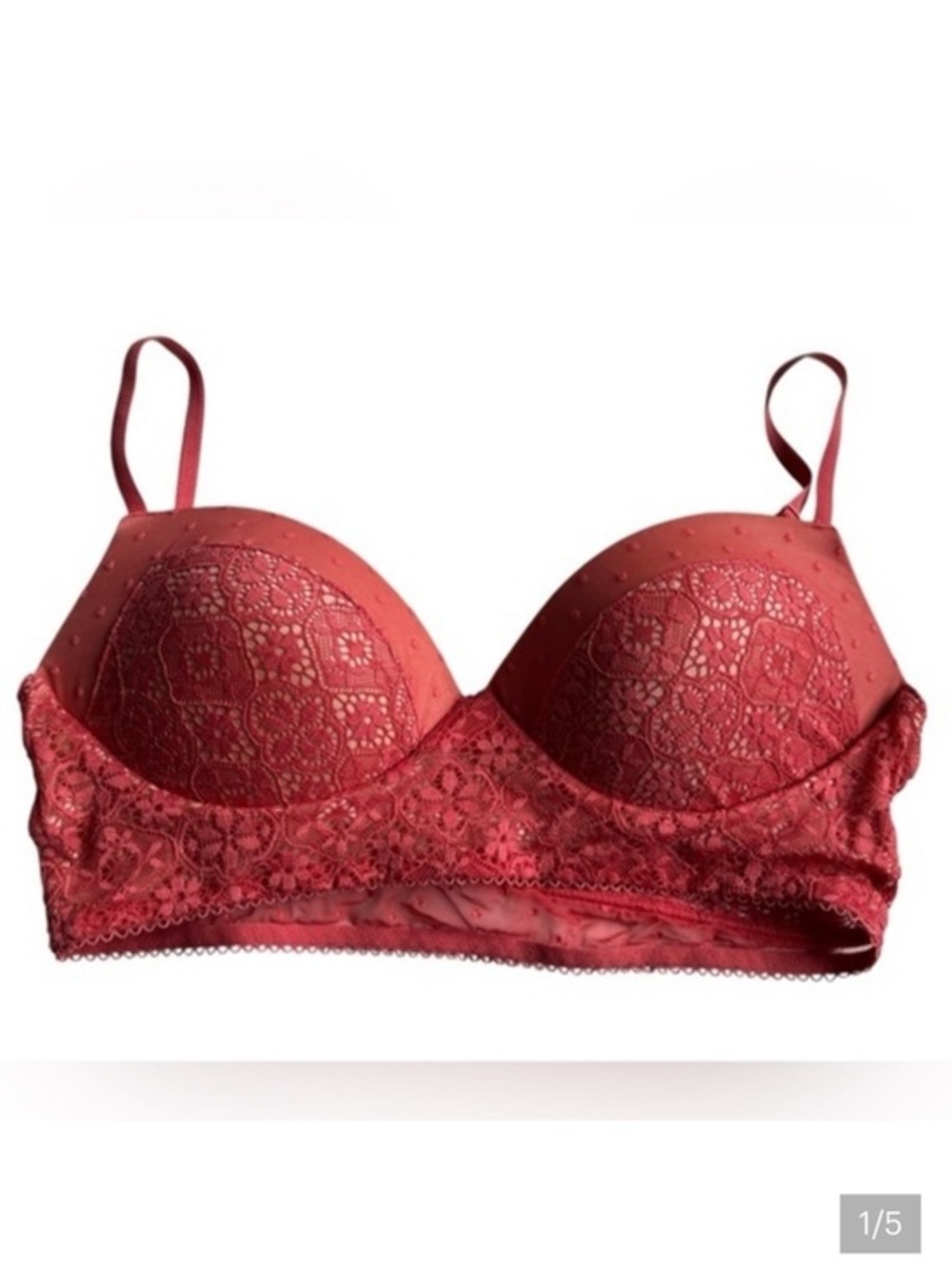 Victoria secret Elegant coral Lace Bra- wireless